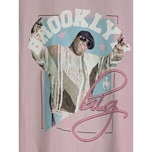 NWT Notorious BIG Brooklyn Big T-shirt Womens Small Pink S/S Biggie Smalls Rap